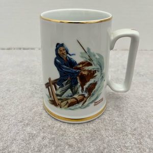 Vintage Norman Rockwell Braving The Storm Mug
